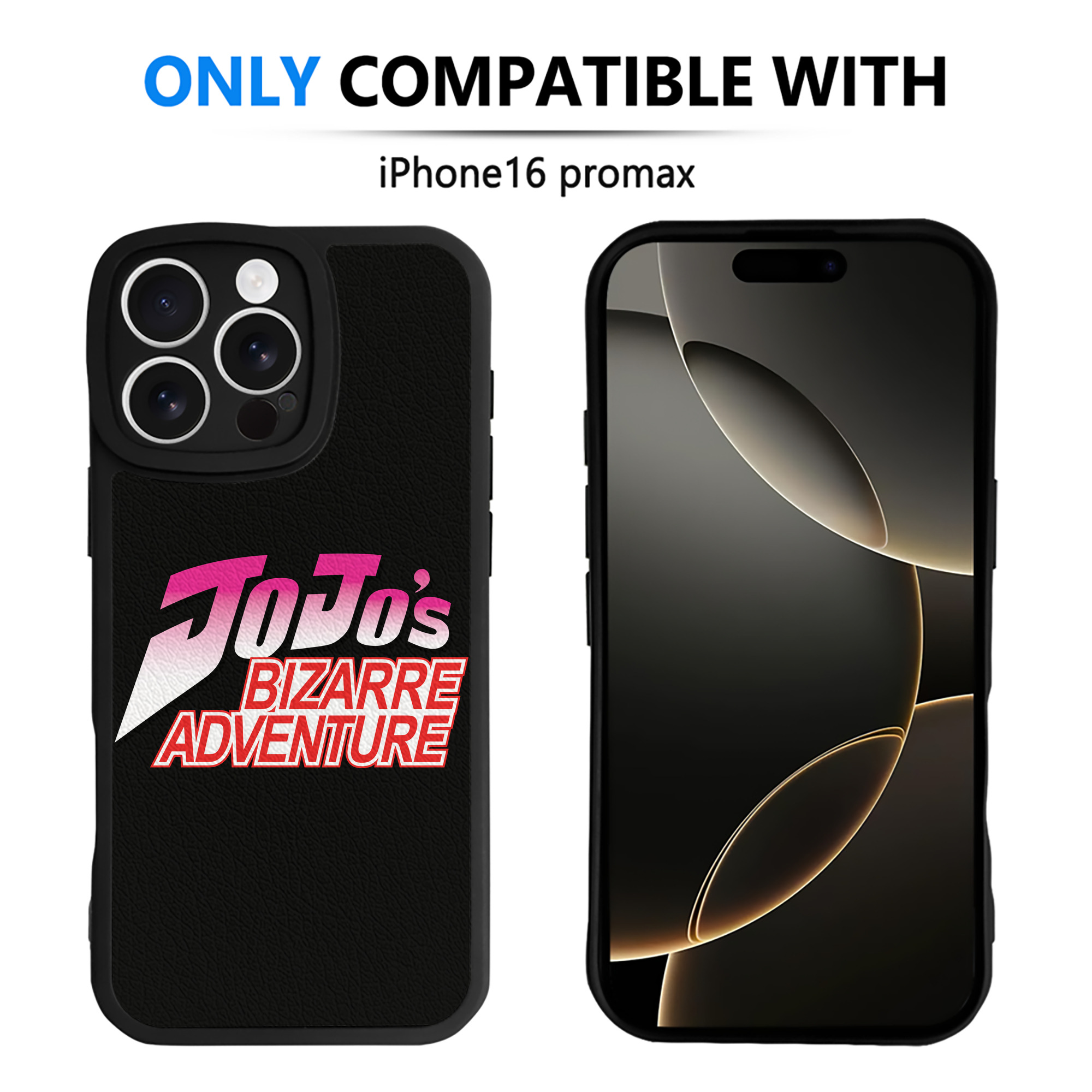 （画像用） ジョジョの奇妙な冒険 JoJo's Bizarre Adventure 【iPhone 16シリーズ対応】シリコンスマホケース（レザー調） 材質：シリコン